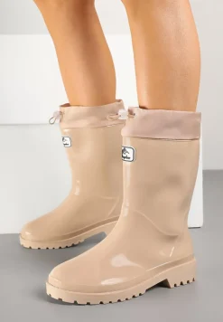 Beżowe Kalosze z Aplikacją i Ściągaczem Orriselle