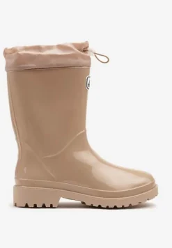 Beżowe Kalosze z Aplikacją i Ściągaczem Orriselle