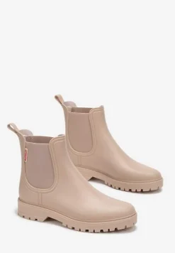 Beżowe Kalosze z Elastycznymi Wstawkami Zanara