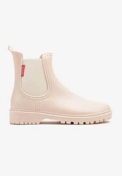 Beżowe Kalosze z Elastyczną Wstawką Erlexia