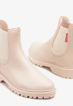 Beżowe Kalosze z Elastyczną Wstawką Erlexia