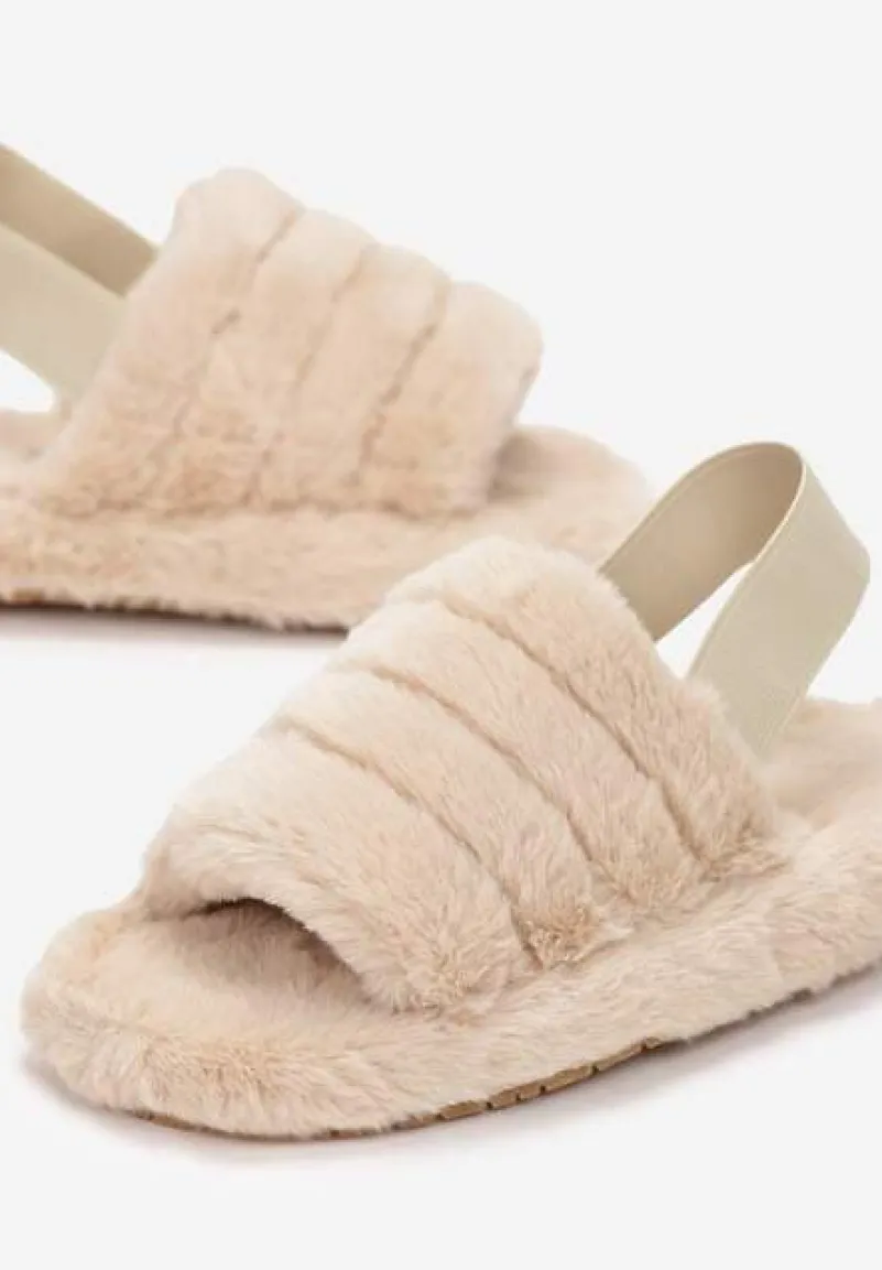 Beżowe Kapcie Fyrixia