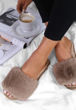 Beżowe Kapcie Iphandras