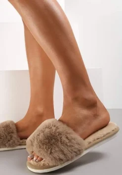 Beżowe Kapcie Iphandras