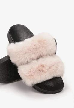 Beżowe Kapcie Susliania