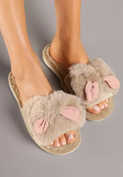 Beżowe Kapcie Tryphadia