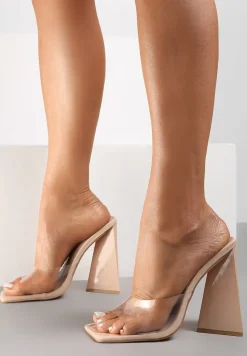 Beżowe Klapki Aurabelle