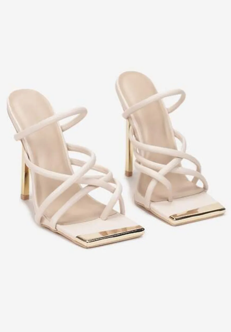 Beżowe Klapki Klymoreia