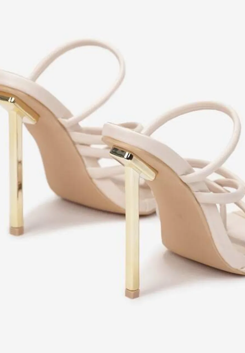 Beżowe Klapki Klymoreia