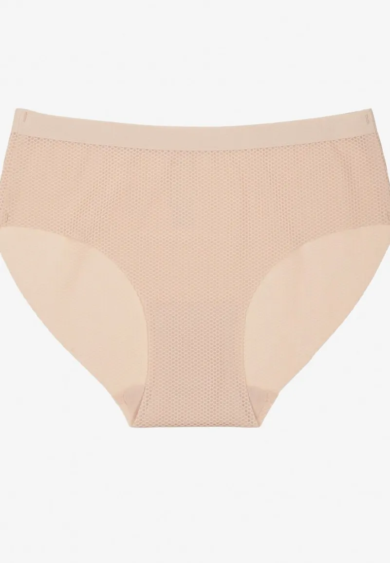 Beżowe Klasyczne Majtki Typu Figi Davirosa