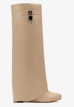 Beżowe Kozaki Aphrodem