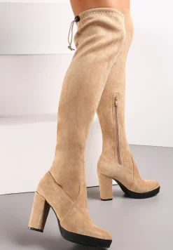 Beżowe Kozaki Hurricane