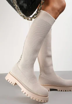 Beżowe Kozaki Penthane