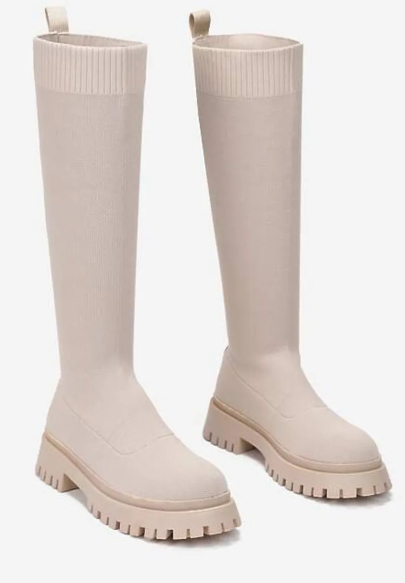 Beżowe Kozaki Penthane