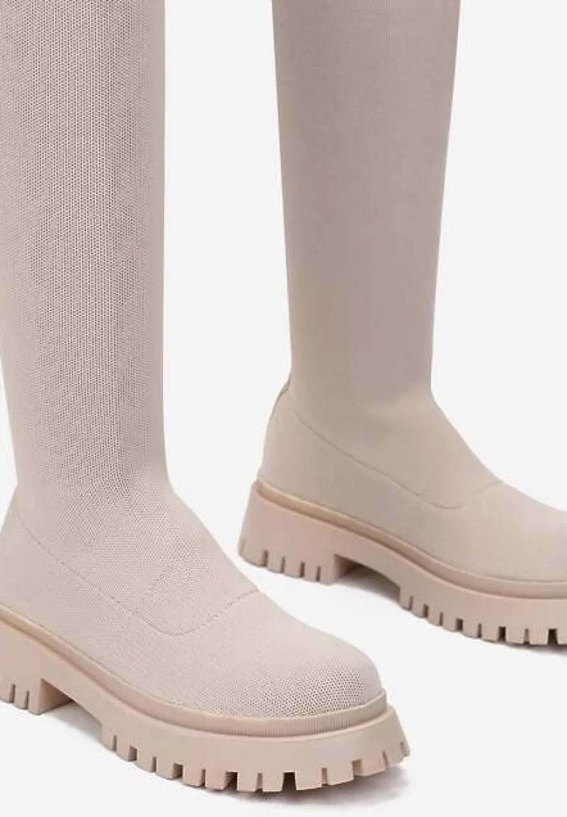 Beżowe Kozaki Penthane