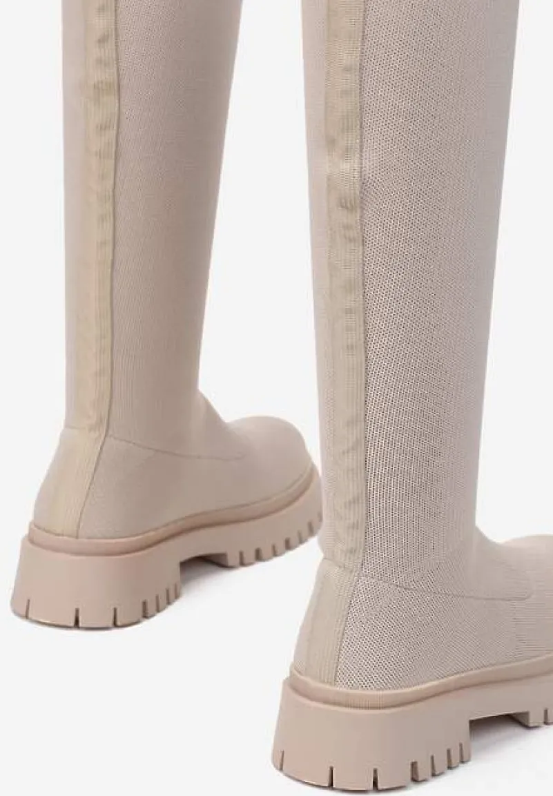 Beżowe Kozaki Penthane