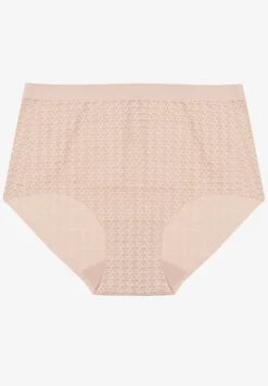 Beżowe Majtki Bezszwowe z Siateczki Koladira