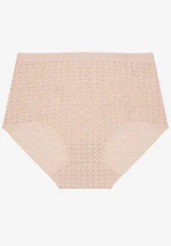 Beżowe Majtki Bezszwowe z Siateczki Koladira