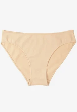 Beżowe Majtki Typu Figi z Bawełny Silomena