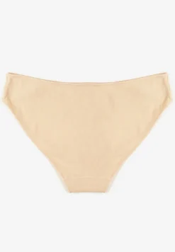 Beżowe Majtki Typu Figi z Bawełny Silomena