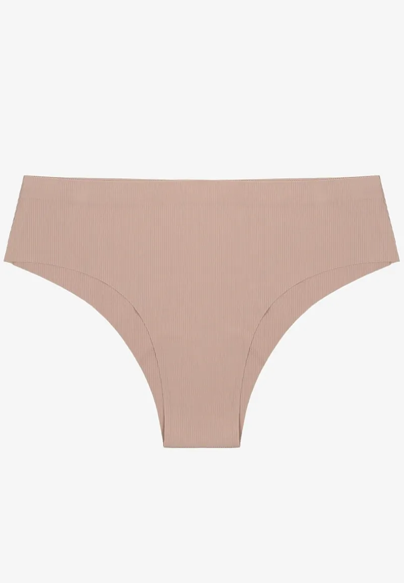 Beżowe Majtki w Prążki Figi Lilivelle