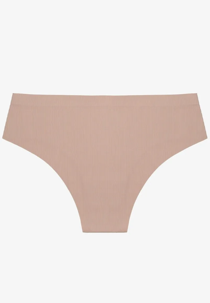 Beżowe Majtki w Prążki Figi Lilivelle