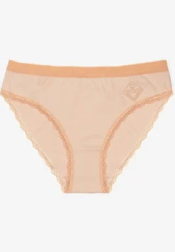 Beżowe Majtki z Bawełny Typu Figi Pilliora