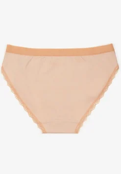 Beżowe Majtki z Bawełny Typu Figi Pilliora