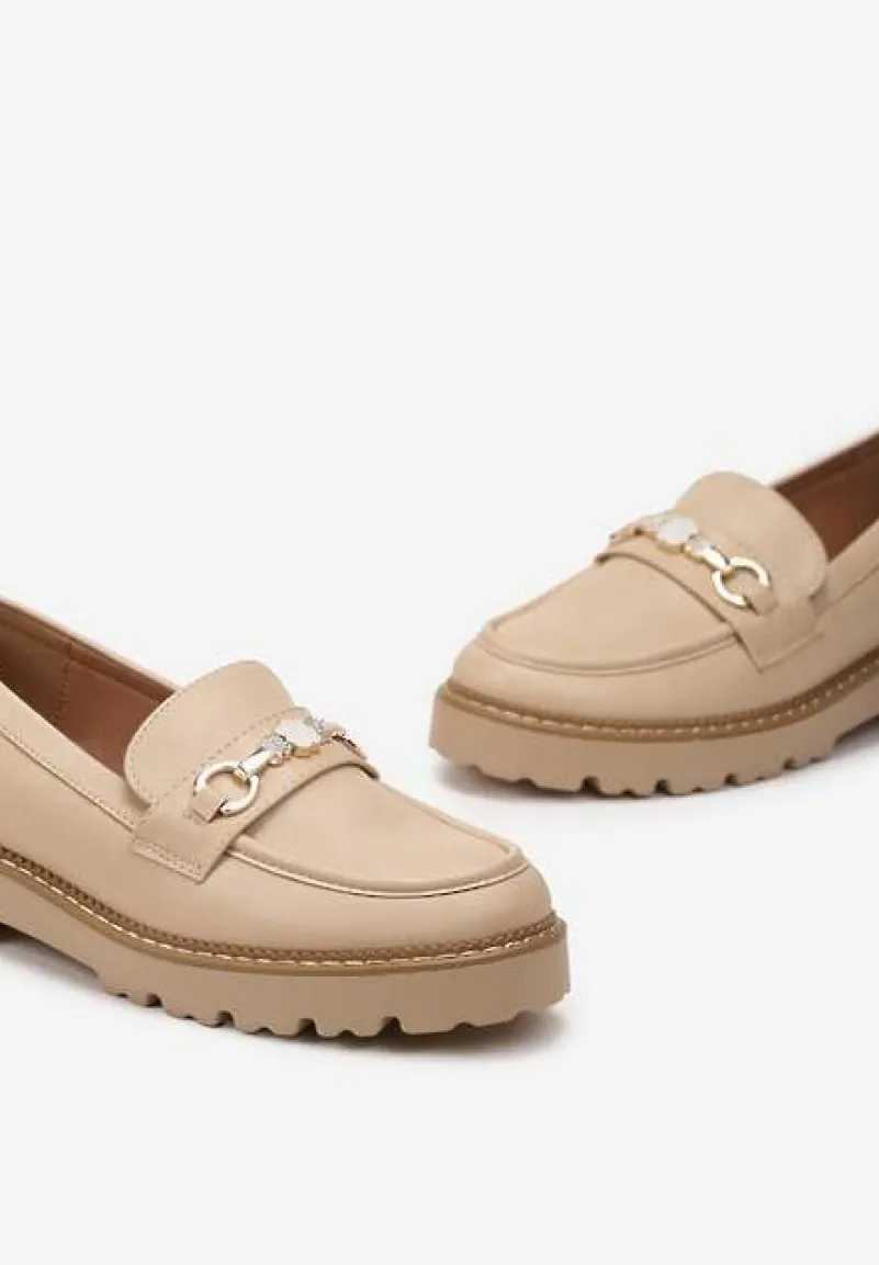 Beżowe Mokasyny Klemia