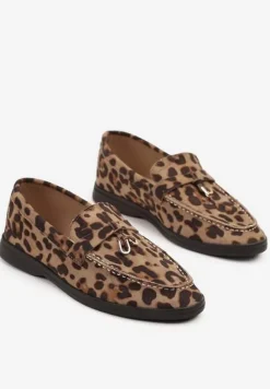 Beżowe Mokasyny z Ekozamszu z Ozdobną Zawieszką Fevionea