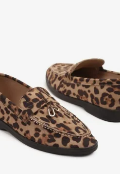 Beżowe Mokasyny z Ekozamszu z Ozdobną Zawieszką Fevionea