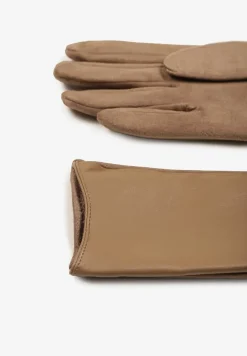 Beżowe Rękawiczki w Klasycznym Stylu Frolila