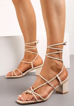 Beżowe Sandały Rhodike