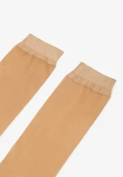 Beżowe Wiskozowe Skarpety Transparentne 10-pack Vivinna