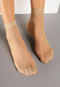 Beżowe Wiskozowe Skarpety Transparentne 10-pack Vivinna