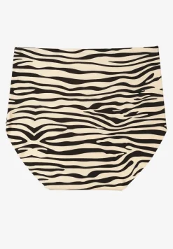 Beżowo-Czarne Bezszwowe Majtki Figi High Waist Dolevia