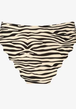 Beżowo-Czarne Majtki Typu Figi o Bezszwowym Wykończeniu Siladeia