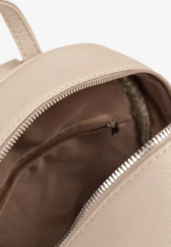Beżowy Mały Plecak z Dodatkową Saszetką i Kieszenią z Suwakiem Pasianne