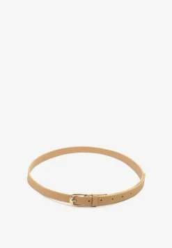 Beżowy Klasyczny Wąski Pasek z Klamrą Revandrine
