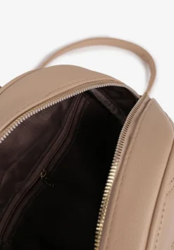 Beżowy Mały Plecak Miejski z Pikowaniem Skeralla