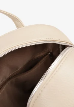 Beżowy Mały Plecak z Dodatkową Saszetką i Kieszenią z Suwakiem Pasianne