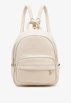 Beżowy Miejski Plecak z Szelkami z Możliwością Odpięcia Milessa