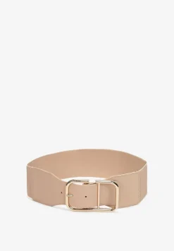 Beżowy Pasek Elastyczny Szeroki Nosa