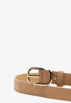 Beżowy Pasek Ozdobiony Metalową Klamrą Pulinia