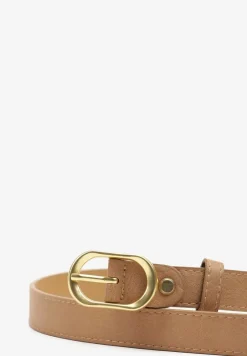 Beżowy Pasek Ozdobiony Zaokrągloną Klamrą Vozera