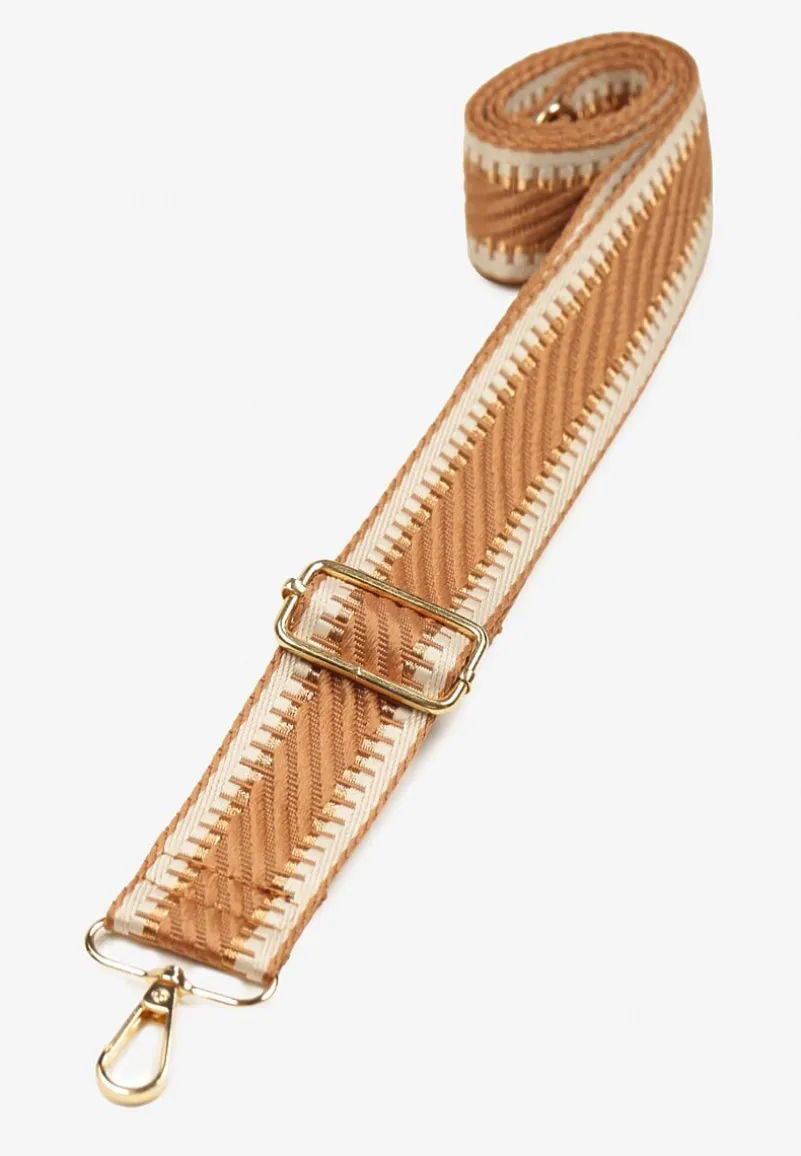 Beżowy Pasek Regulowany do Torebki Saralya