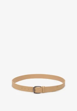 Beżowy Pasek z Ekoskóry z Klamerką Fleureti
