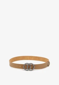 Beżowy Pasek ze Zdobioną Klamrą Timalora