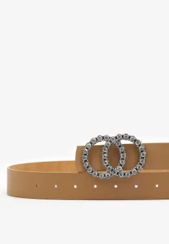 Beżowy Pasek ze Zdobioną Klamrą Timalora