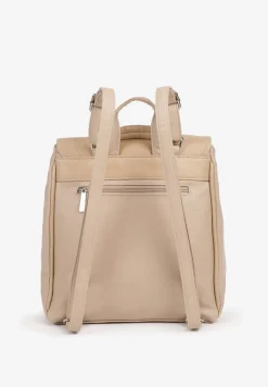 Beżowy Plecak Basic z Ozdobnym Frędzlem Vikelin